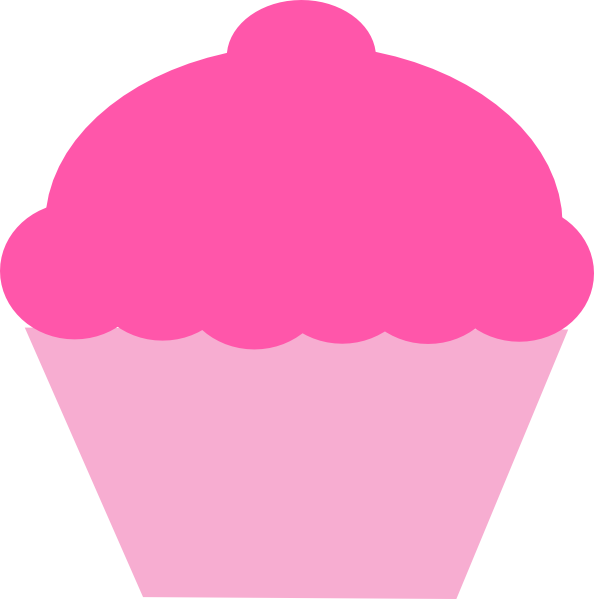 Small Clipart Light Pink - Light Pink Cupcake Clipart - Png Download (594x599), Png Download