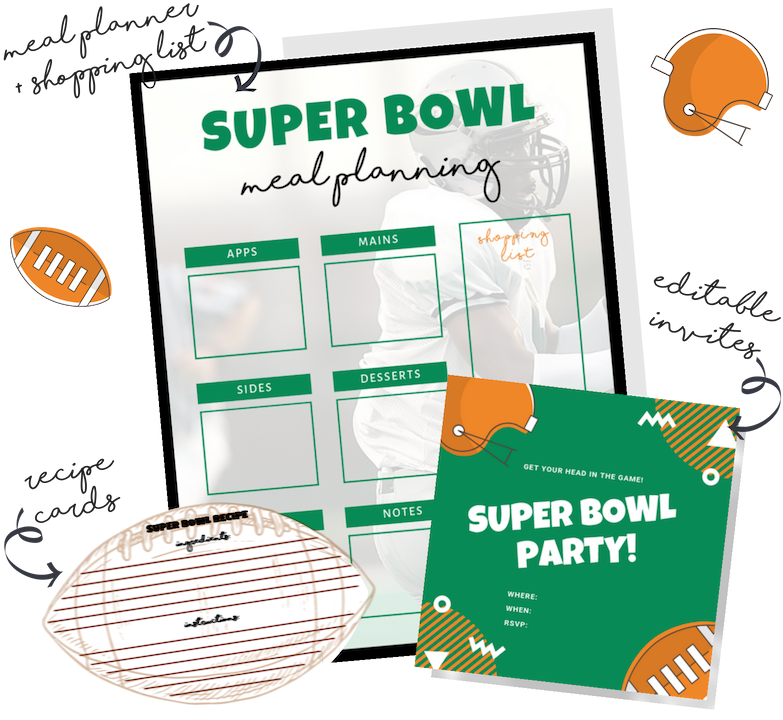 Get Instant Access To Your Super Bowl Planning Printables - Paper Clipart (783x720), Png Download
