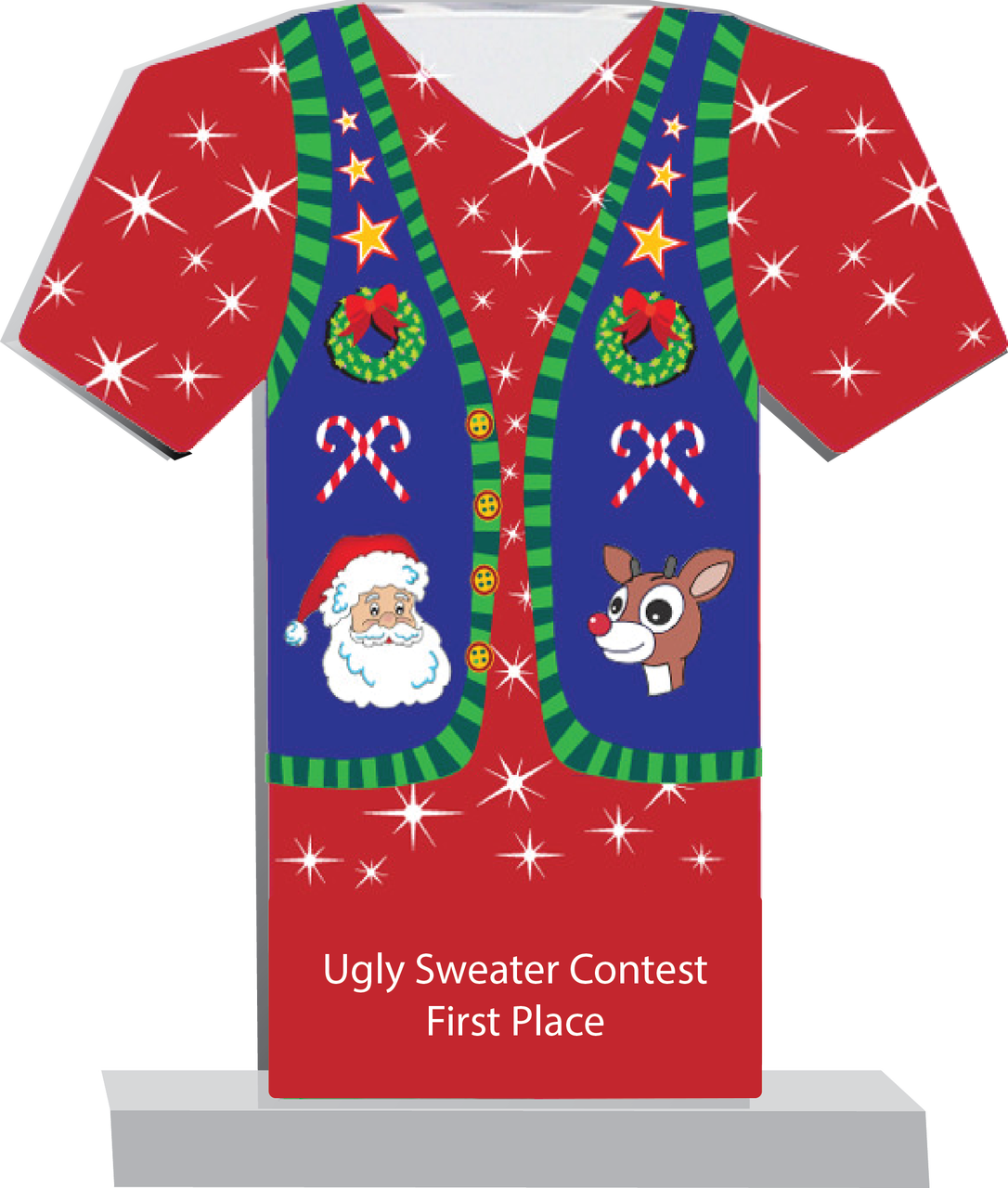 Loading Zoom - Ugly Sweater Trophy Clipart (1086x1280), Png Download