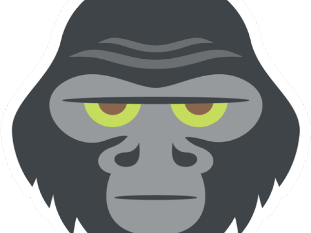 Cartoon Gorilla Face Clipart (640x480), Png Download