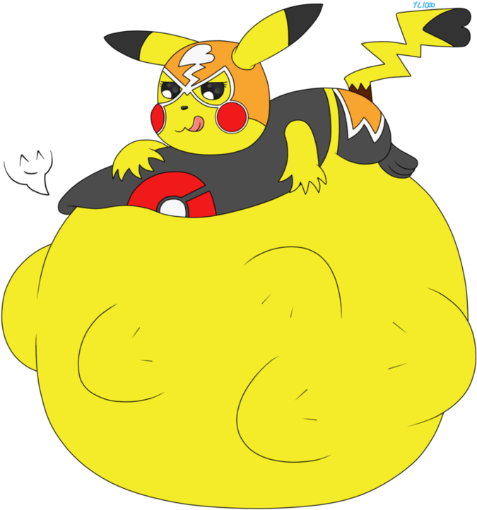Pc] Pikachu Libre Vores Brais By Yoshilover1000 On - Love Kiss Eevee And Pikachu Clipart (675x722), Png Download