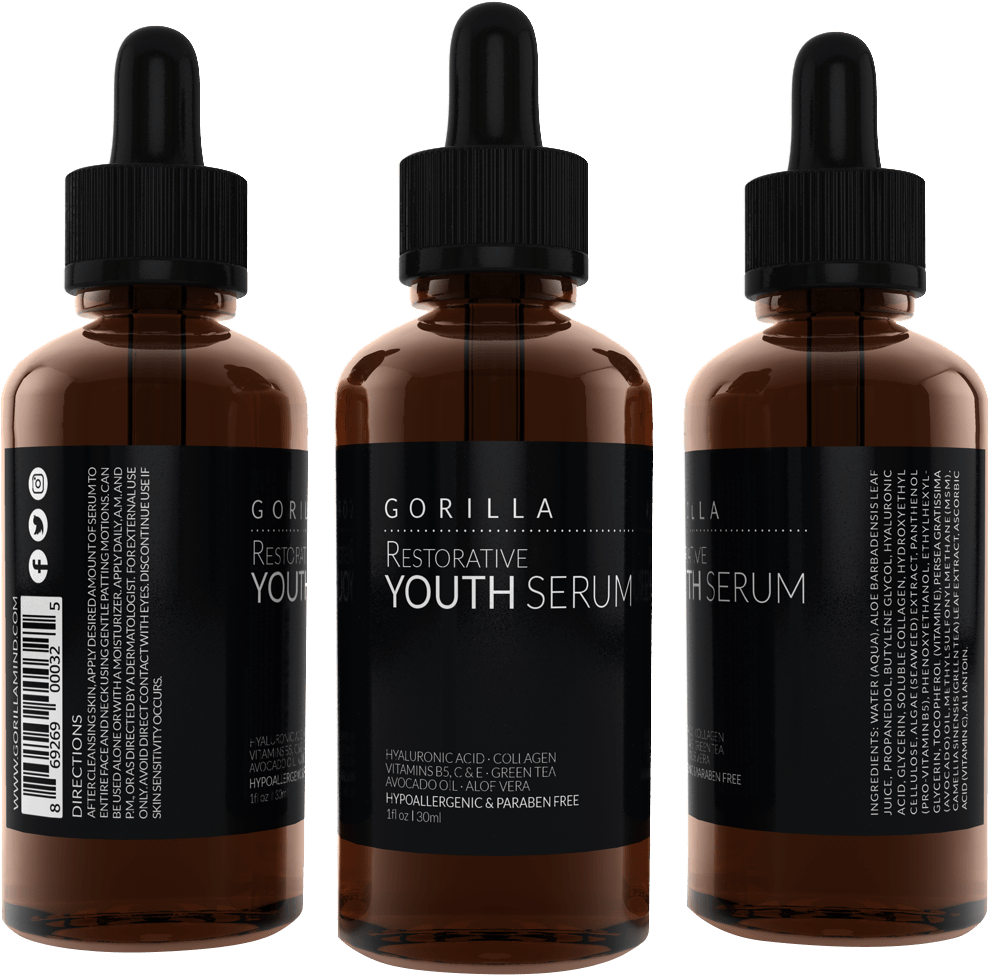 Click Here To Order Gorilla Youth Serum - Cosmetics Clipart (1500x1000), Png Download
