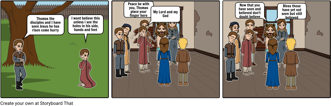 Jesus Appears To Thomas - Comics Clipart (1164x385), Png Download