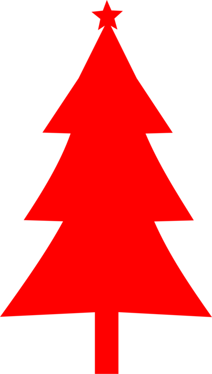 Christmas Tree Christmas Day Santa Claus Clip Art Christmas - Clipart Christmas Tree Silhouette Free - Png Download (426x750), Png Download