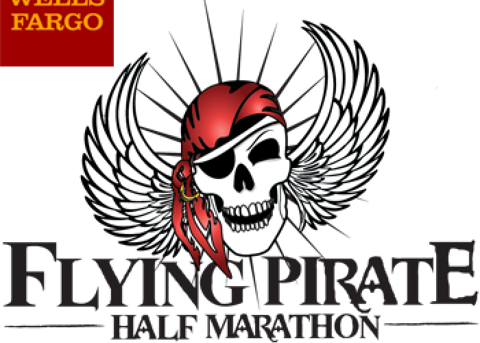 Flying Pirate Half Marathon, First Flight 5k, Fun Run - Flying Pirate Half Marathon Clipart (700x500), Png Download