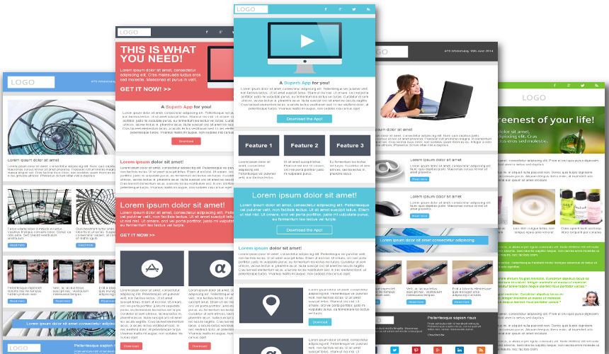Cool Newsletter Templates Free Free Responsive Email - Email Clipart (860x500), Png Download