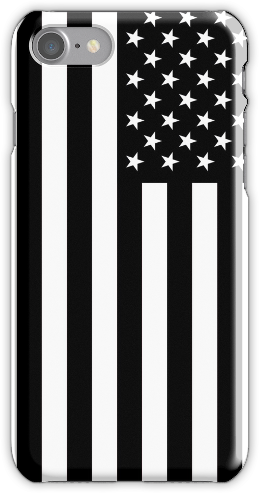 Black And White American Flag Iphone 7 Snap Case - Mobile Phone Case Clipart (750x1000), Png Download