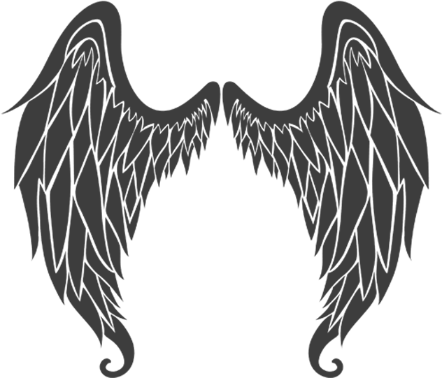 Excellent Angel Wings Wall Decal Easy Decals St17 - Illustration Clipart (632x541), Png Download