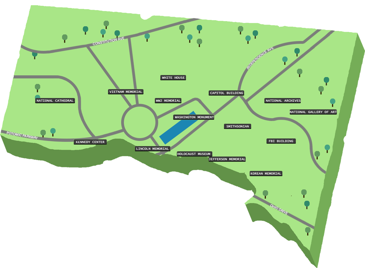 Graphic Map Graphic Map Jefferson Memorial Graphic - Map Clipart (1193x875), Png Download