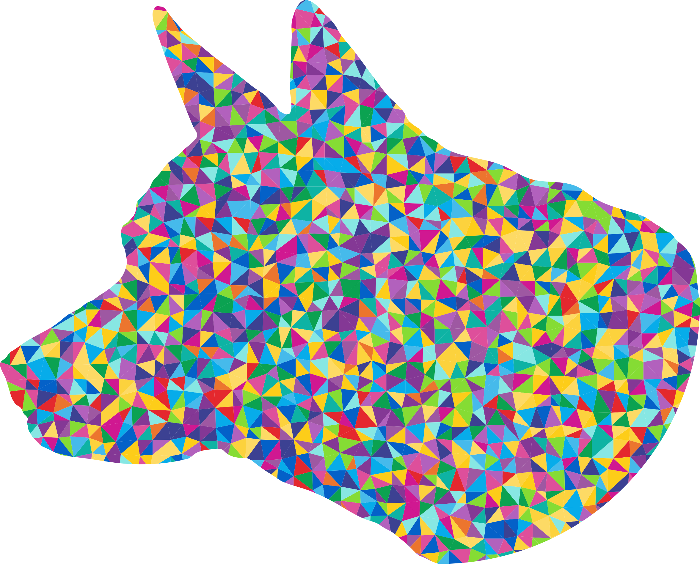 This Free Icons Png Design Of Low Poly Prismatic Dog - Portable Network Graphics Clipart (2354x1898), Png Download