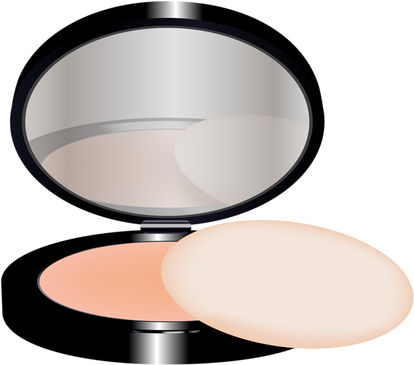 Compact Face Powder Transparent Image - Makeup Mirror Clipart (600x530), Png Download