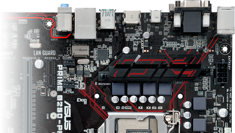 1 - Motherboard Asus Prime B250m Plus Clipart (814x461), Png Download