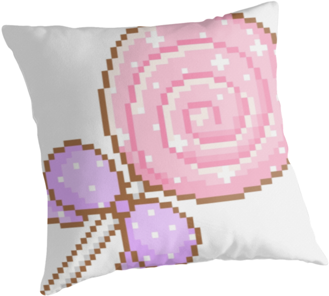 Tumblr Style Kawaii Pink Lollipop - Lollipop Pixel Art Clipart (875x875), Png Download