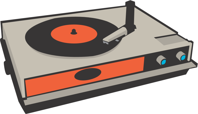 Turntables Png Cliparts - Clip Art Record Player Transparent Png (793x459), Png Download