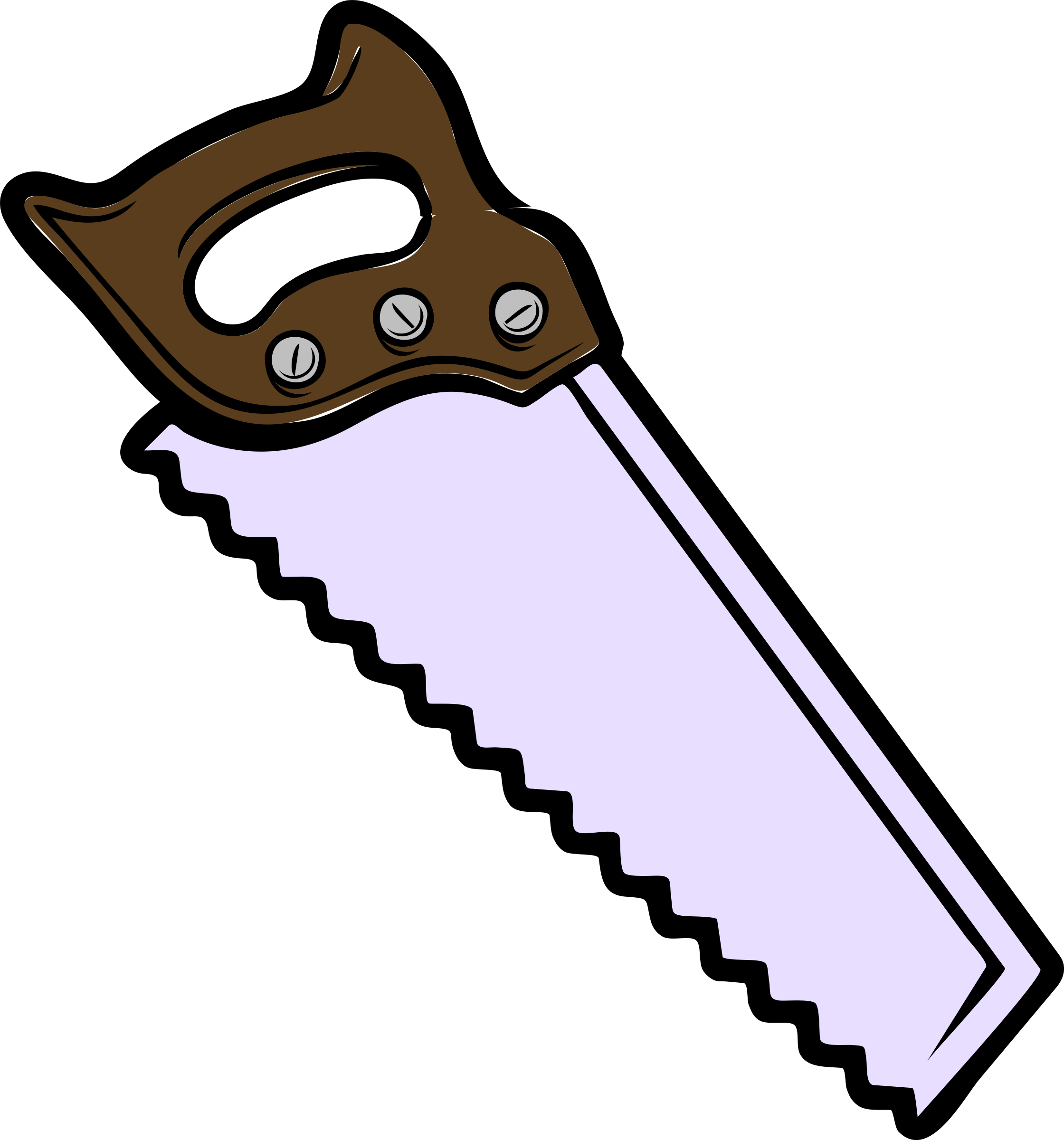 Sega Per Legno Saw By Francesco Rollandin - Saw Clip Art - Png Download (2240x2400), Png Download