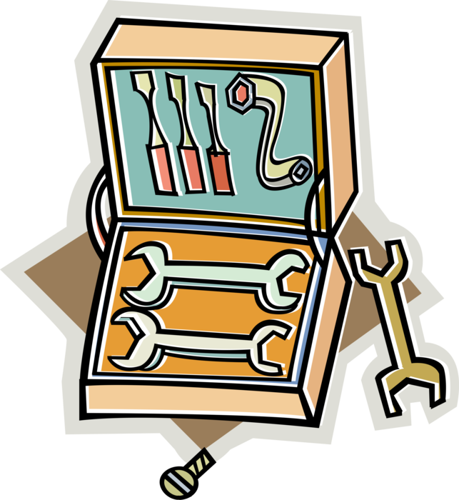 Vector Library Adjustable Spanner Tool Image Illustration Clipart (643x700), Png Download