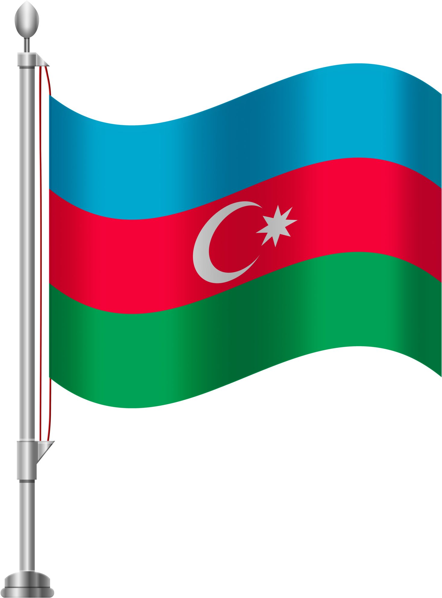 Azerbaijan Flag Png Clipart (1535x2000), Png Download