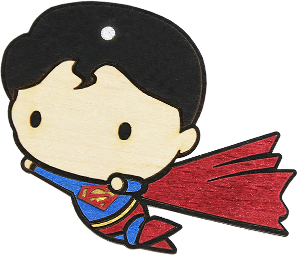 Magnets - Superman - Justice League Chibi Png Clipart (900x900), Png Download