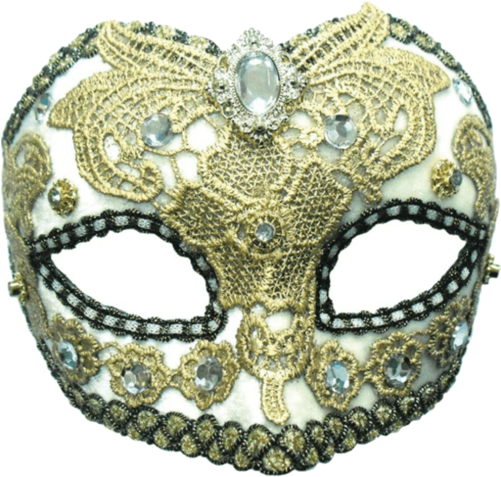 Masquerade Mask Png White Amp Gold Masquerade Maskmasquerade - Mascara Venecia Png Clipart (500x793), Png Download