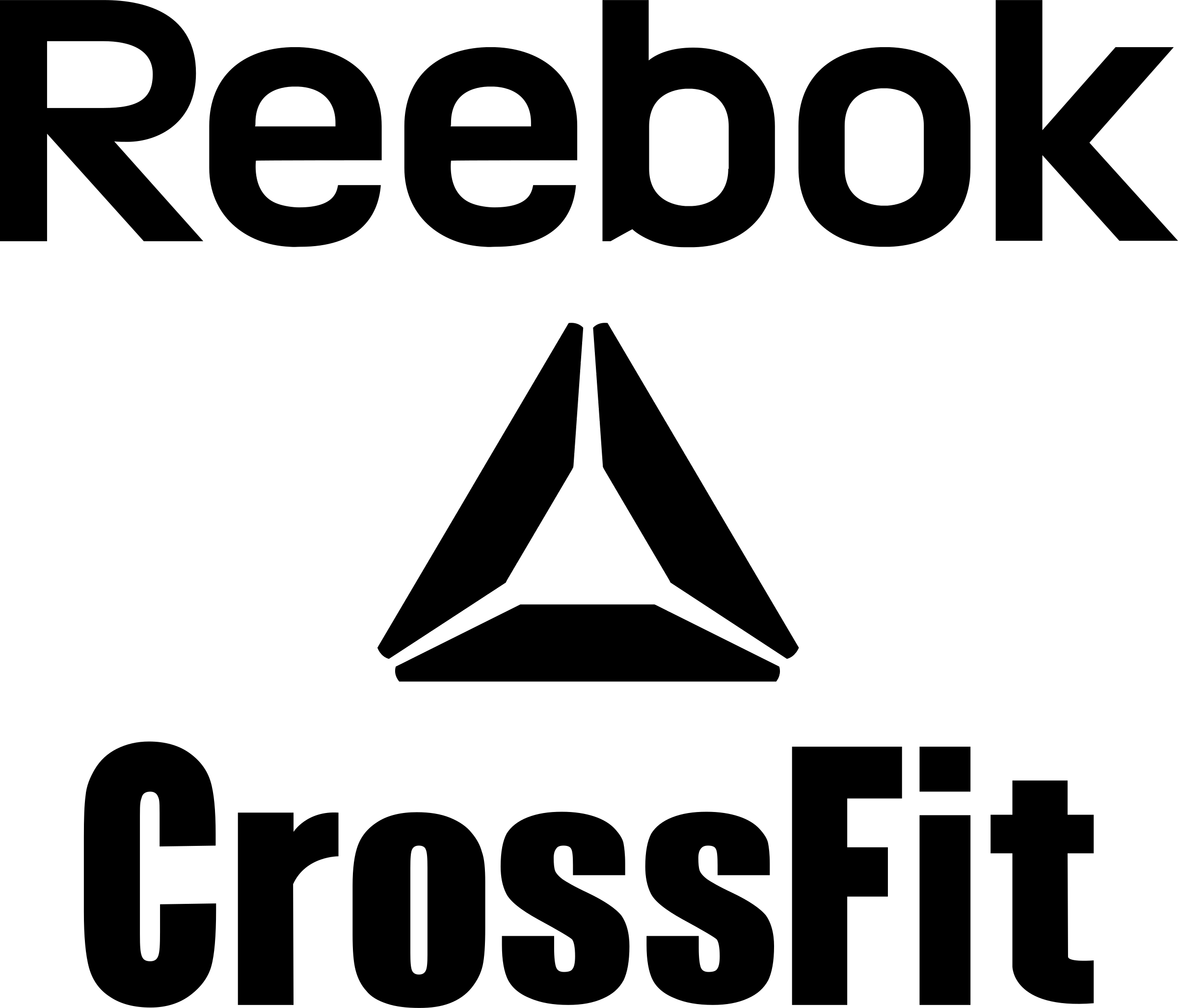 Reebok Crossfit Logo Black And White - Reebok Clipart (2400x2052), Png Download