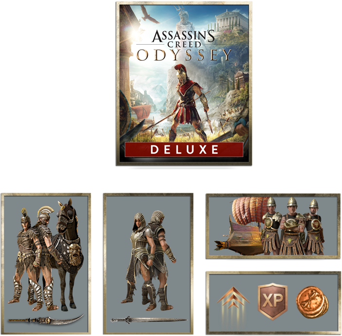 Assassin's Creed Odyssey Game - Assassins Creed Odyssey Ultimate Edition Kronos Pack Clipart (703x691), Png Download