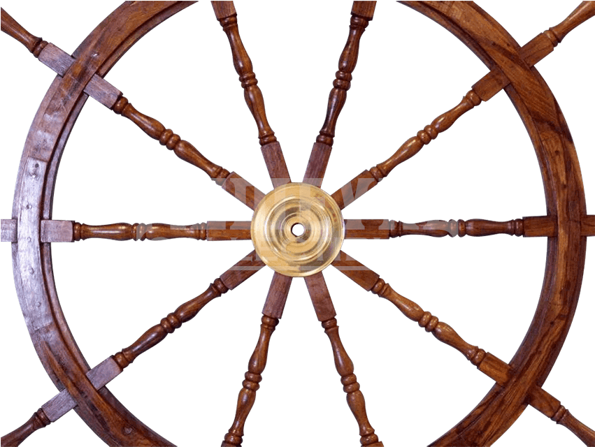 Item - Wooden Ship Steering Wheel Clipart (850x850), Png Download