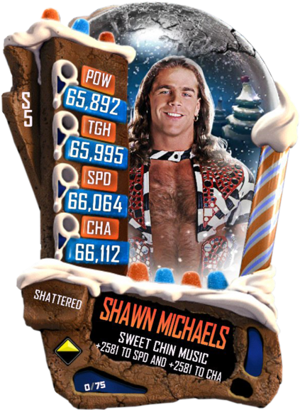 Shawnmichaels S5 24 Shattered Christmas Clipart (456x720), Png Download