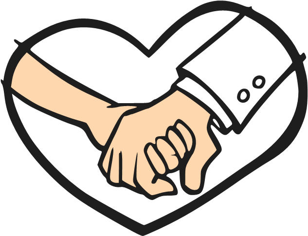 Holding Hands Clipart Library - Clipart Holding Hands Png Transparent Png (654x511), Png Download