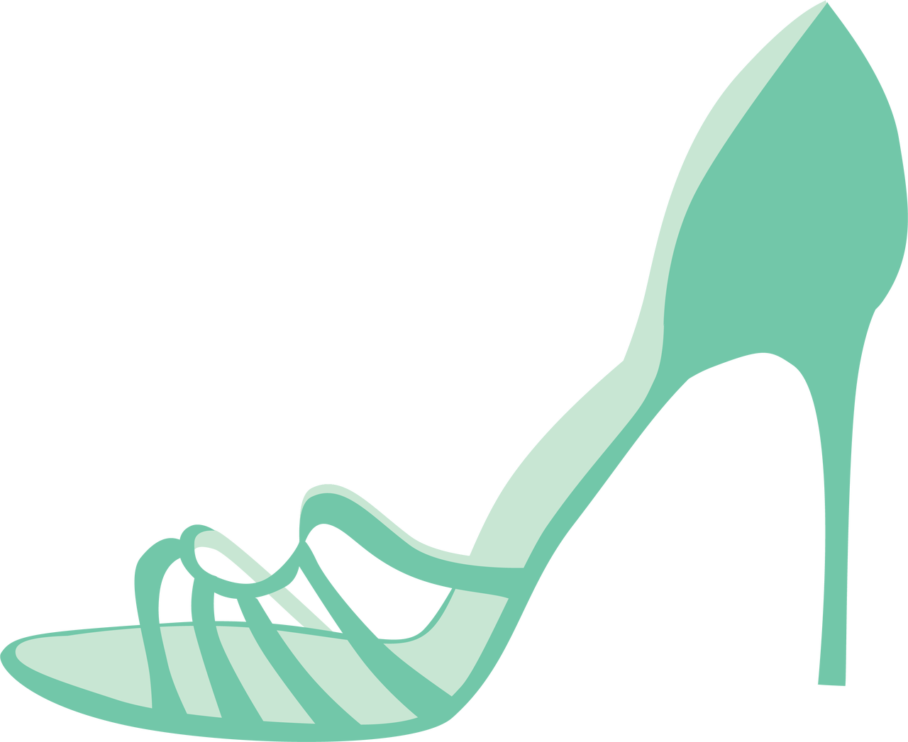 High Heel Svg Cut File - Basic Pump Clipart (1280x1047), Png Download