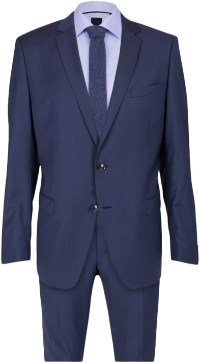 Bugatti Herren Anzug Baukasten Slim Fit Uni Blau - Tuxedo Clipart (540x720), Png Download