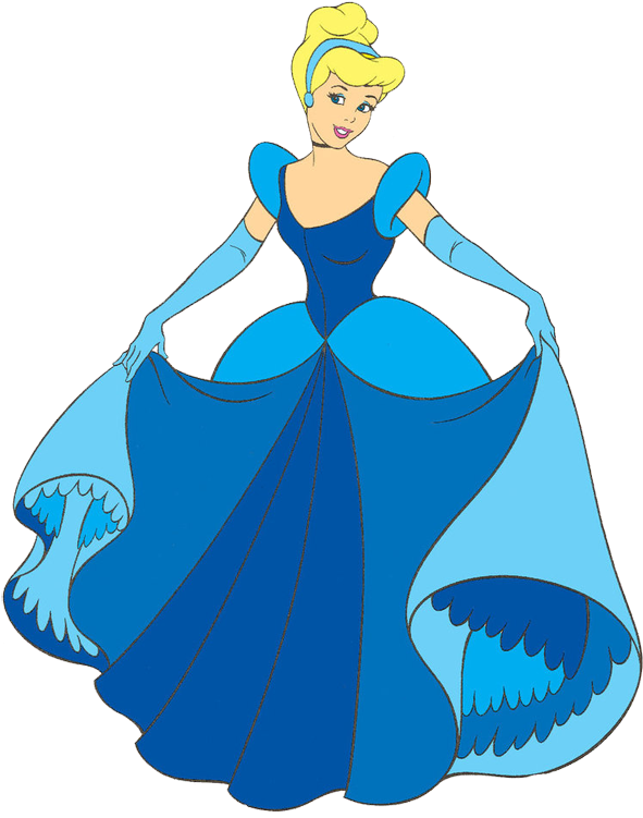 Cinderella Cliparts - Disney Wallpaper Of Princess Cinderella Blue - Png Download (600x766), Png Download
