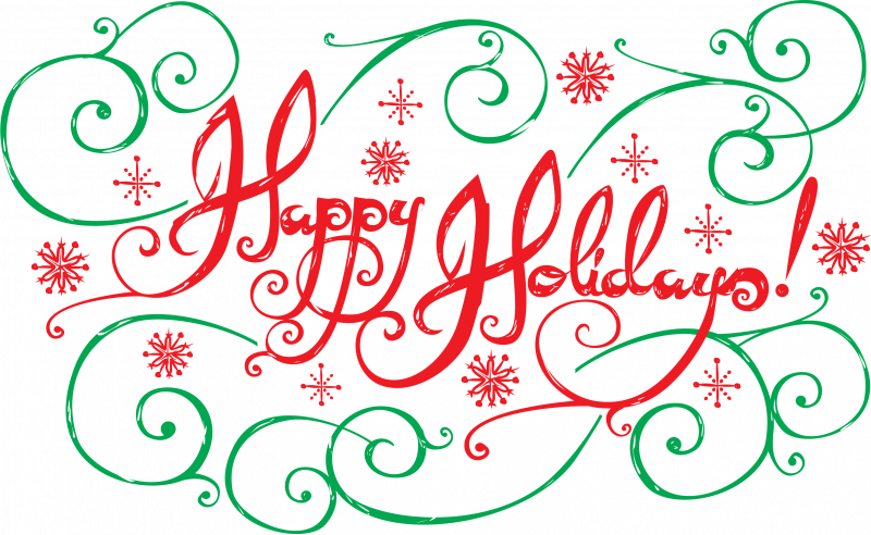 Happy Holidays Banner Png - Happy Holidays Transparent Background Clipart (800x492), Png Download