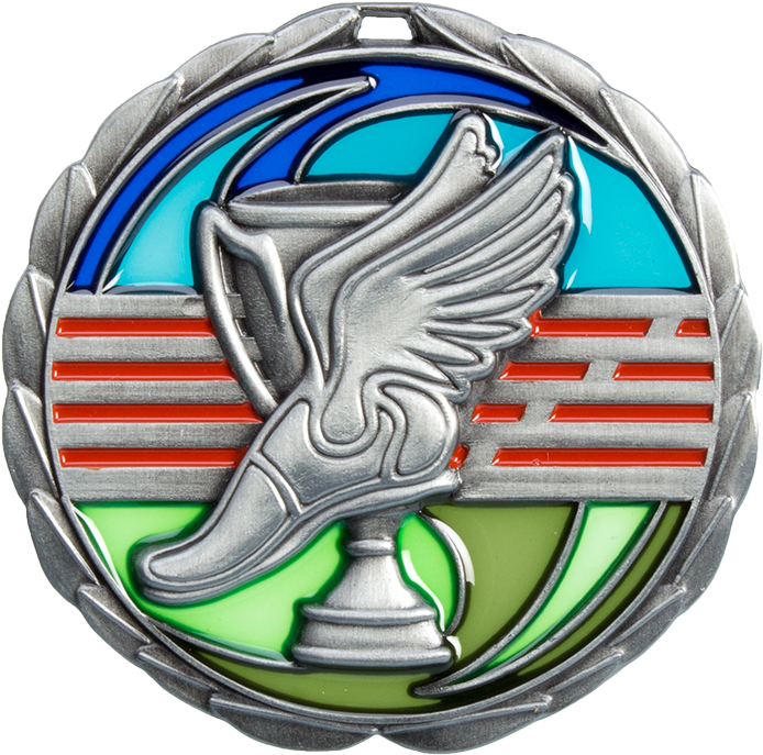 5 Inch Sun Catcher Medal For Track & Field Events - Emblem Clipart (807x800), Png Download