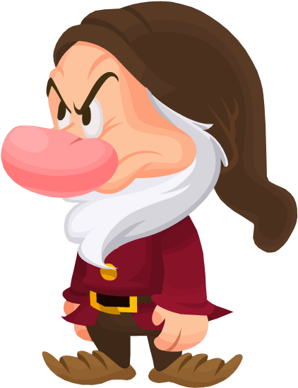 Grumpy Snow White Dwarf Free Png Image - Grumpy Snow White Clipart (553x614), Png Download