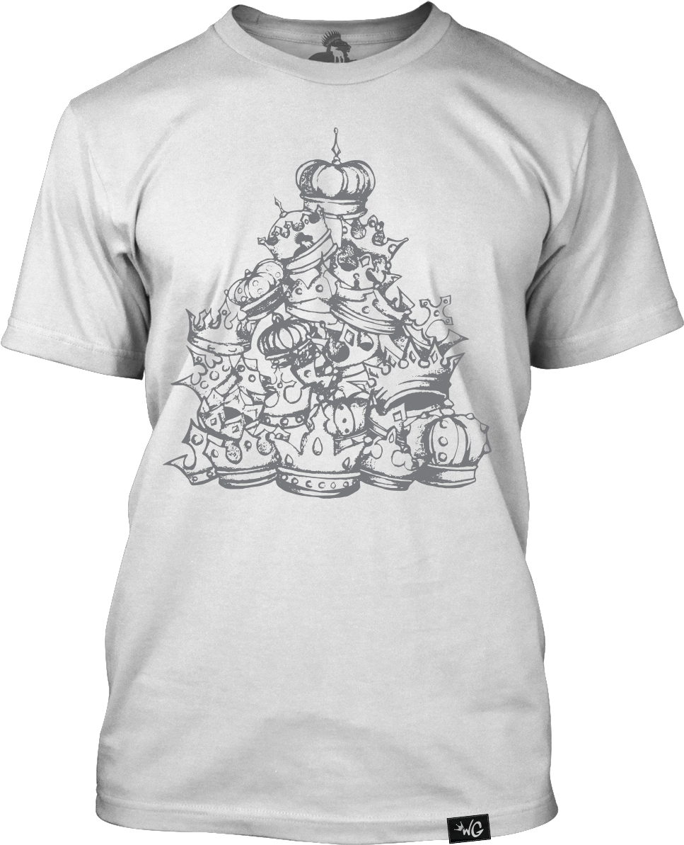 Crown Him “grey And Heathered White” - Frank Sinatra Shirt Clipart (1200x1192), Png Download