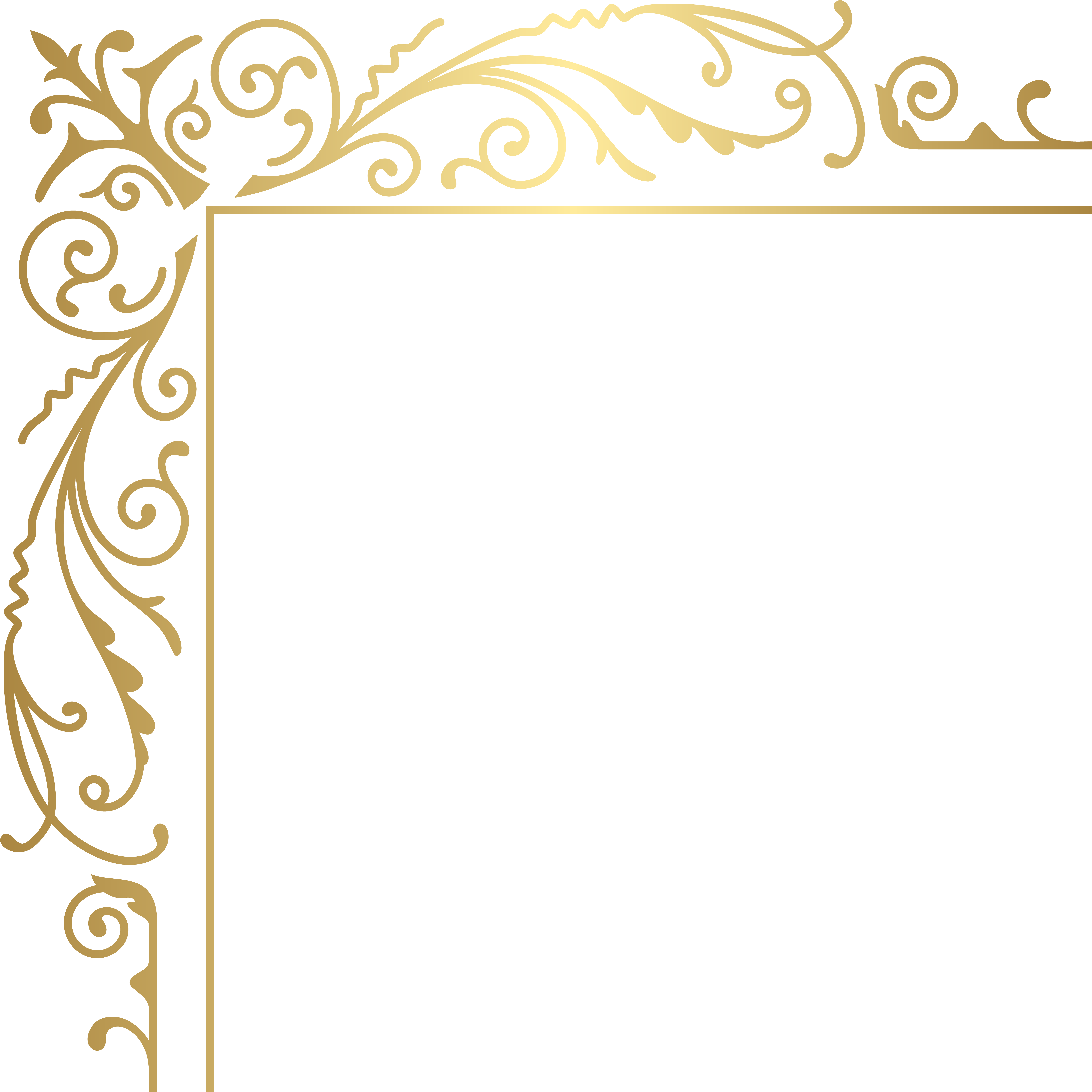 Gold Deco Corner Png Clip Art Image Transparent Png (8000x8000), Png Download