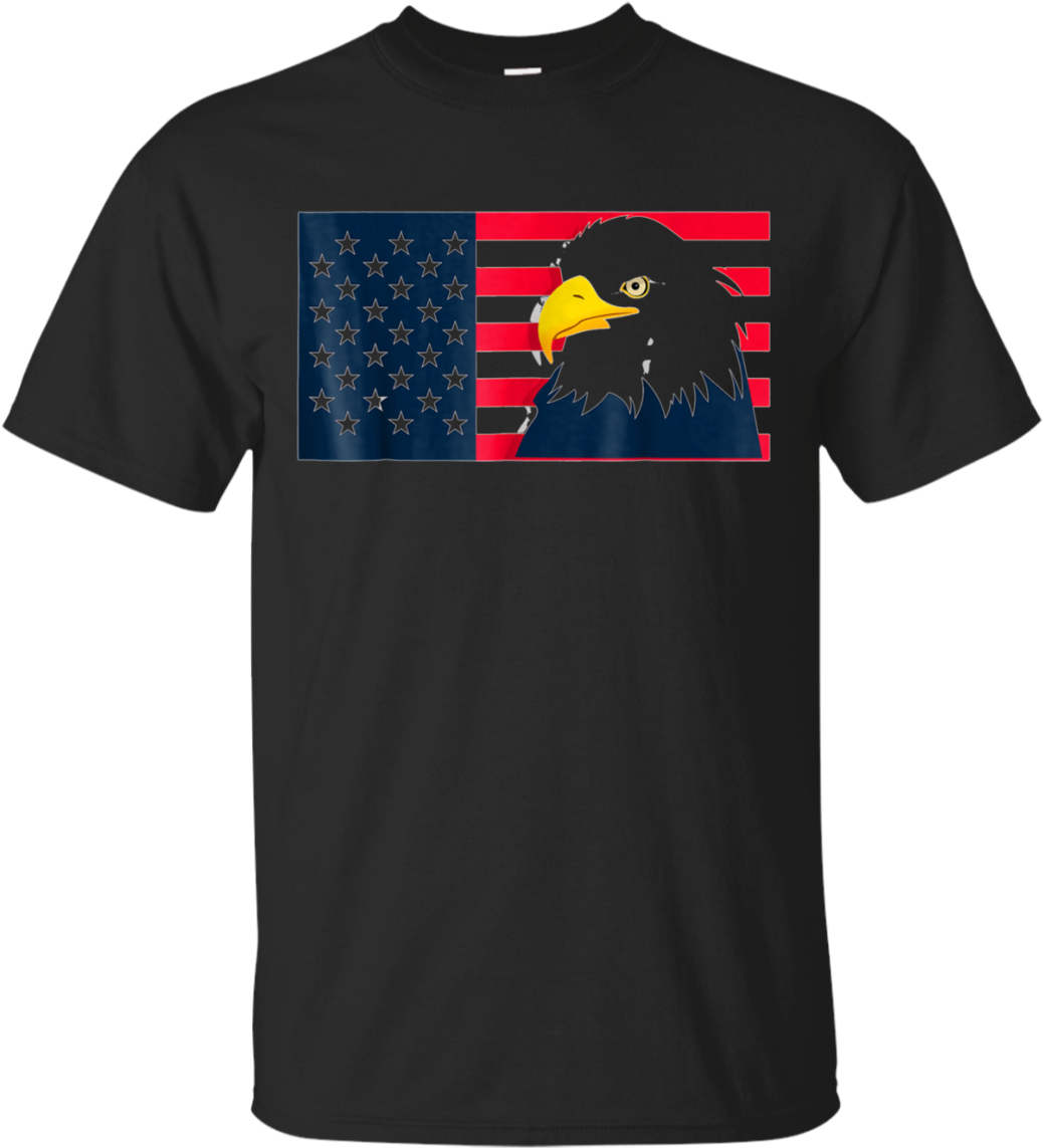Usa Flag Shirt 4th July 4 Eagle Red White Blue Stars - T-shirt Clipart (1155x1155), Png Download