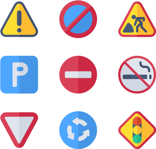 Traffic Signs - Road Signs Icon Png Clipart (600x564), Png Download
