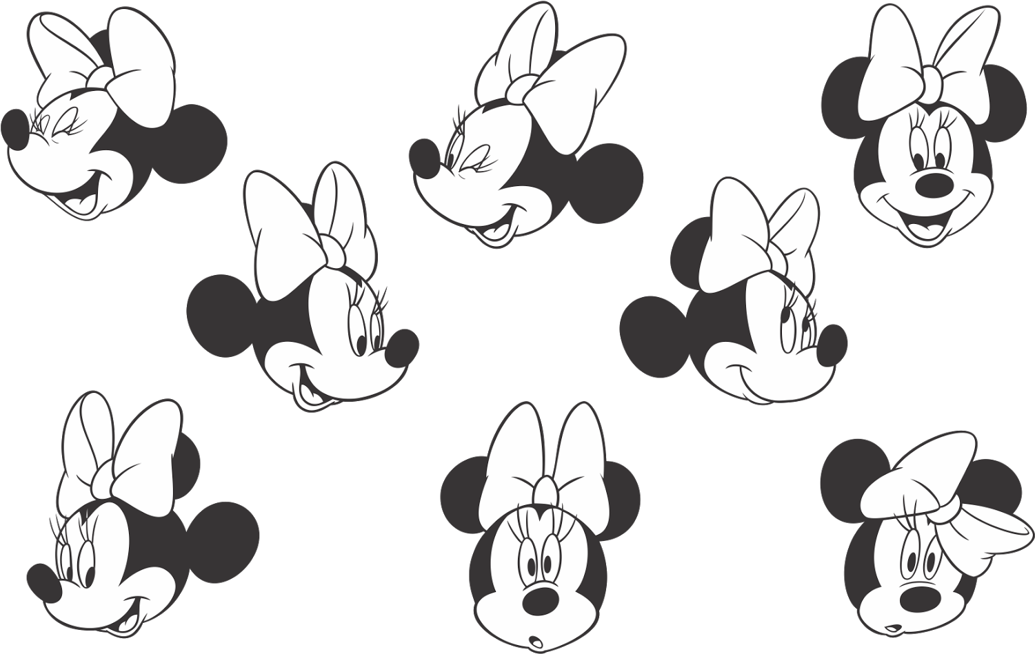 Adult Best Photos Of Printable Mickey Mouse Outline - Vetor Minnie Clipart (1600x1136), Png Download