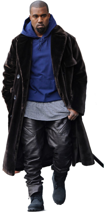 Kanye West, Cut Outs, Photoshop, Streetwear, Style - Kanye West Baggy Clothes Clipart (500x929), Png Download