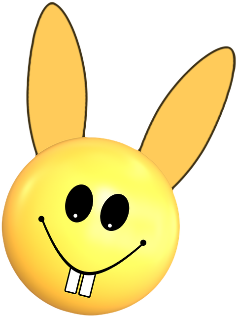 Easter Smiley Smile Hare Easter Bunny Funny - Smiley Ostern Clipart (720x720), Png Download