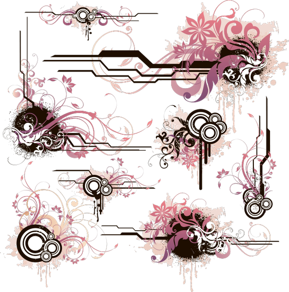 Цветочные Узоры, Абстрактные Узоры, Цветы - Floral Clipart (593x600), Png Download