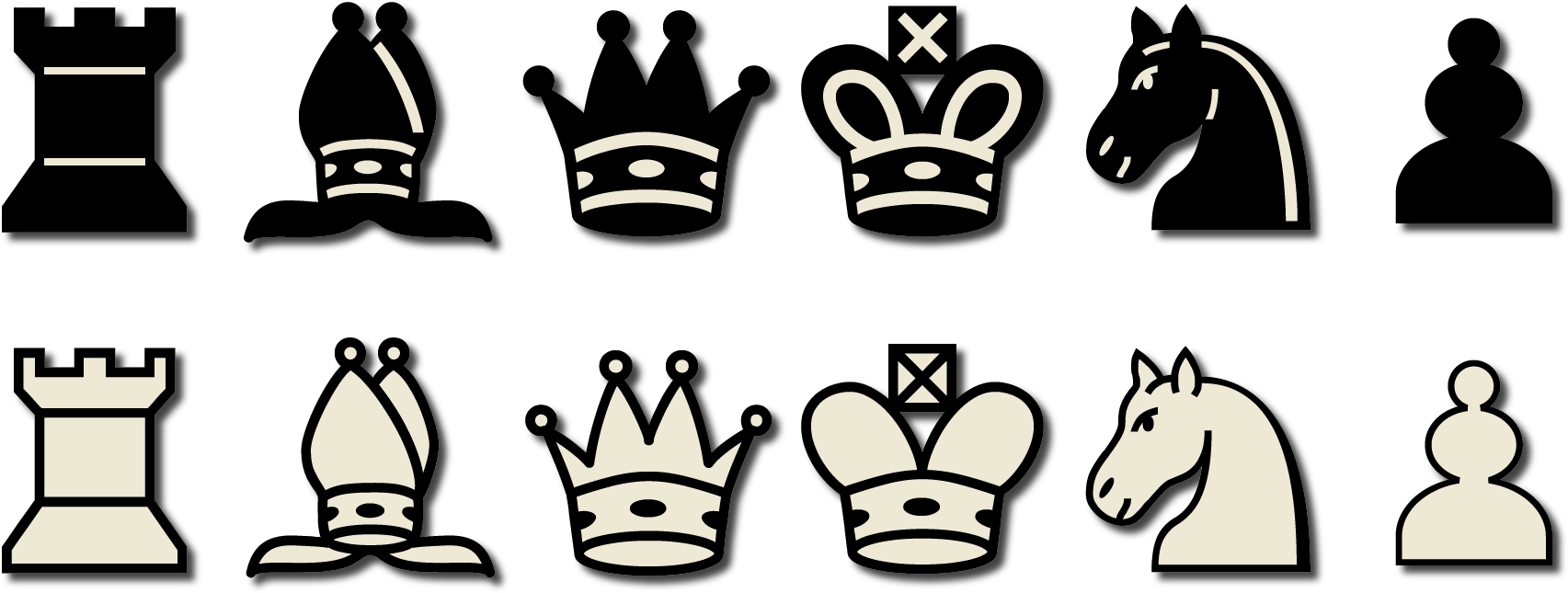 Chess Piece Creative Grid Horse - Chess Pieces Png Clipart (1800x800), Png Download