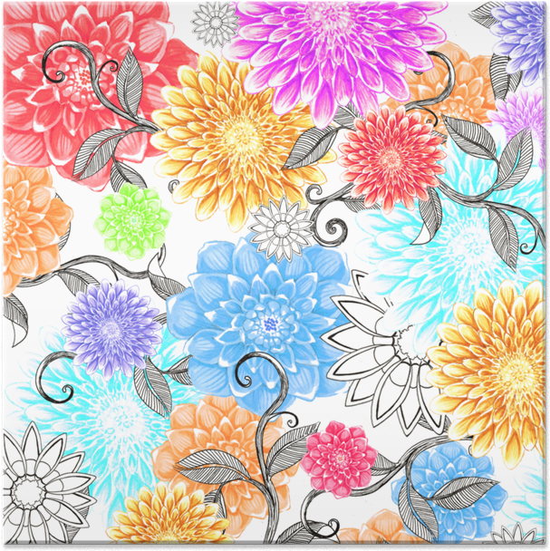 Azulejo Florais Da Lua De Lundaysna - Motif Clipart (800x800), Png Download