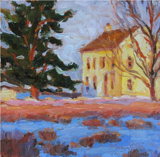 Yellow House In Snow - Visual Arts Clipart (800x800), Png Download