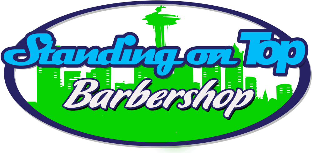 Established - Standing On Top Barber Shop Clipart (1030x510), Png Download