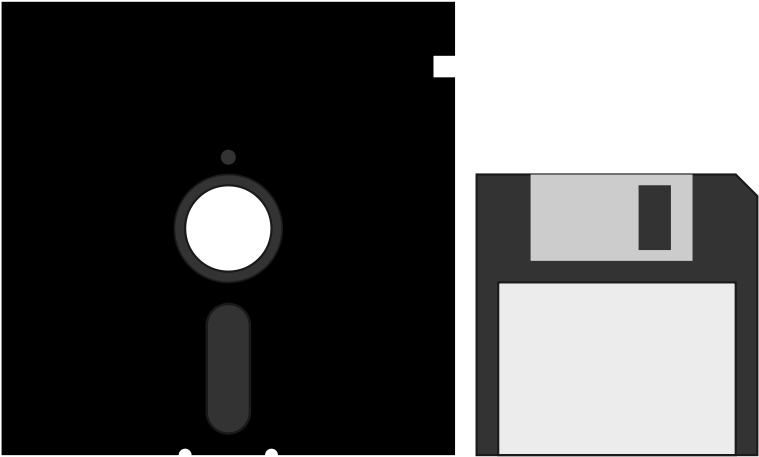 Floppy 5.25 Vector Free Clipart (800x498), Png Download