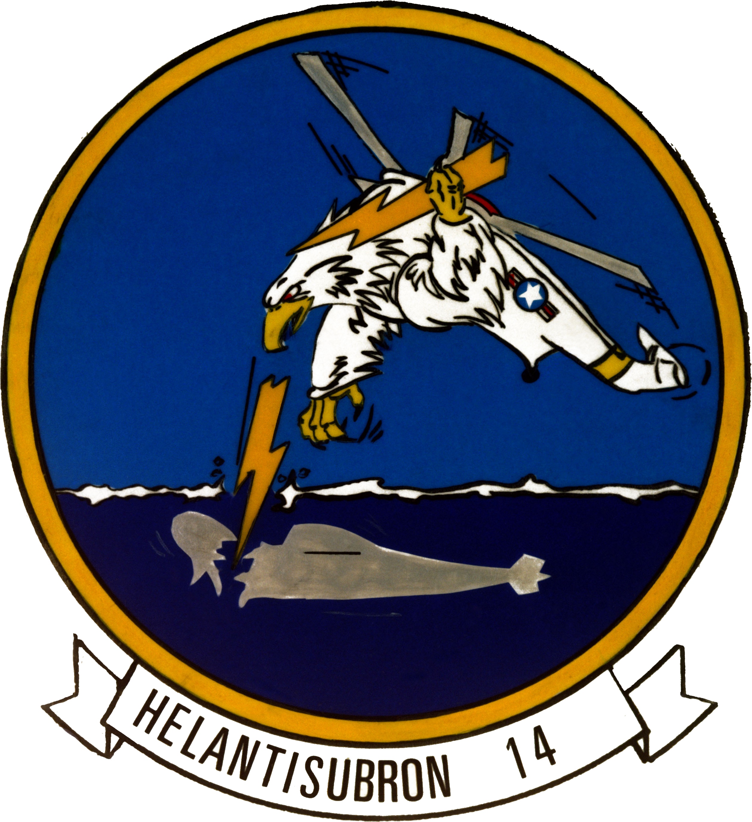 Helicopter Anti-submarine Squadron 14 Insignia, 1984 - Sutton Valence Primary School Clipart (2515x2748), Png Download
