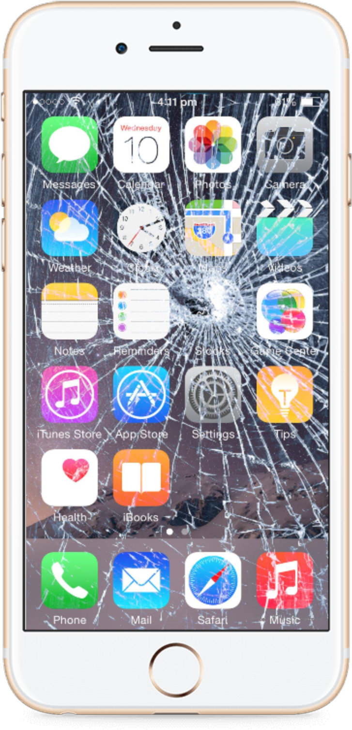 Iphone 8 Plus Png - Broken Iphone Screen Wallpaper Hd Clipart (846x1592), Png Download