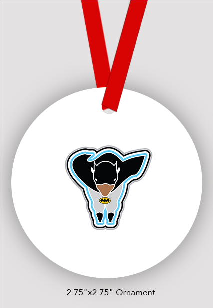 Bat Buffalo Ornament By Marinette Kozlow - Pendant Clipart (576x616), Png Download